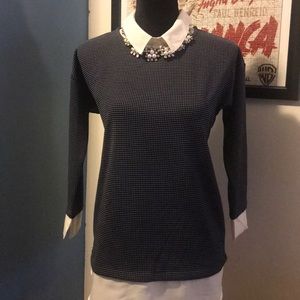 Micro dot blouse